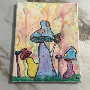 Abstract Mushroom Painting